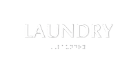 Laundry TactileTouch™ Braille Sign