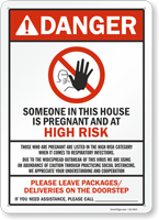 Leave Packages Deliveries On Doorstep Sign