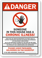 Leave Packages Deliveries On Doorstep Sign