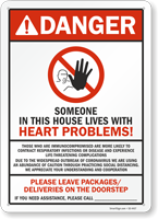 Leave Packages Deliveries On Doorstep Sign