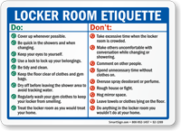 Locker Room Etiquette Sign