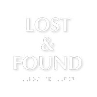 Lost And Found ADA TactileTouch™ Sign with Braille