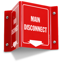 Main Disconnect Projecting Sign