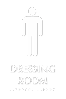 Dressing Room TactileTouch Braille Sign with Male Symbol