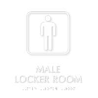 Male Locker Room TactileTouch™ Braille Sign