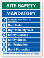 Mandatory Must Be Worn On This Site Sign