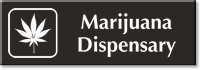 Marijuana Dispensary Engraved Hospital Sign