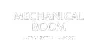 Mechanical Room Tactile Touch Braille Sign
