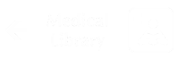 Medical Library Engraved Sign with Left Arrow Symbol