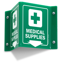 Medical Supplies Projecting Sign 