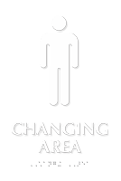 Men Changing Area TactileTouch™ Sign with Braille
