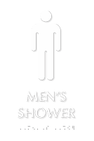 Men Shower TactileTouch Braille Door Sign
