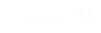 Microbiology Engraved Hospital Sign with Left Arrow Symbol