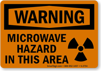 Warning: Microwave Hazard In This Area Sign
