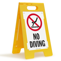 No Diving Floor Sign
