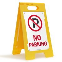 No Parking Portable Floor Sign