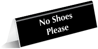 No Shoes Please OfficePal Tabletop Tent Sign