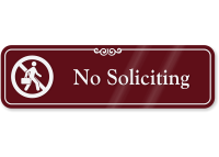 No Soliciting with Graphic ShowCase™ Wall Sign