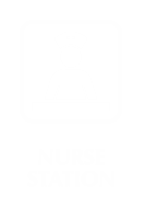 Nurse Station Engraved Hospital Sign with Symbol
