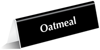 Oatmeal Tabletop Tent Sign