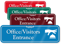 Office/Visitors Entrance Showcase Wall Sign