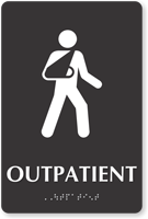 Outpatient TactileTouch Braille Hospital Sign