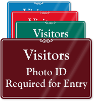 Photo ID Required for Entry Showcase Wall Sign