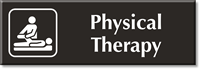 Physical Therapy Engraved Sign with Physiotherapist Symbol
