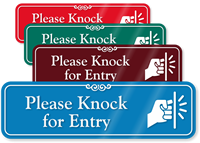Please Knock For Entry Showcase Wall Sign