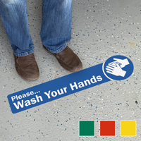 Please Wash Your Hands SlipSafe Floor Sign