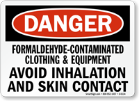 Danger Formaldehyde Irritant Hazard Sign