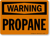 Warning Propane Sign