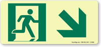 GlowSmart™ Directional Emergency Signs, Arrow Down
