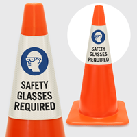 Safety Glasses Required Cone Collar