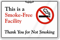 This is a Smoke Free Building Sign