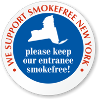 SmokeFree New York Window Decal