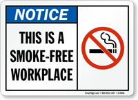 This Is A Smoke Free Workplace (symbol) Sign