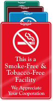 Smoke & Tobacco Free Facility ShowCase Wall Sign