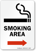 Smoking Area (arrow right)   vertical