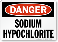 Bleach Sodium Hypochlorite Sign
