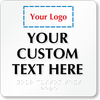 6 in. x 6 in. Graphic Custom Braille Sign