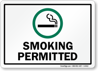SMOKING PERMITTED Sign