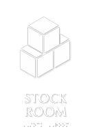 Stock Room TactileTouch™ Sign with Braille