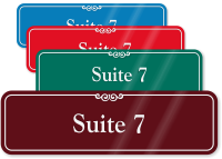 Suite Number 7 ShowCase Wall Sign
