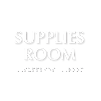 Supplies Room ADA TactileTouch™ Sign with Braille