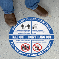 Restaurant Social Distancing Floor Sign