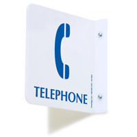 2 Sided Projecting Telephone Sign 