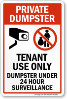Tenant Use Only Sign