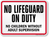 Tennessee No Lifeguard On Duty Pool Sign