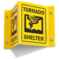 Tornado Shelter Projecting Sign
